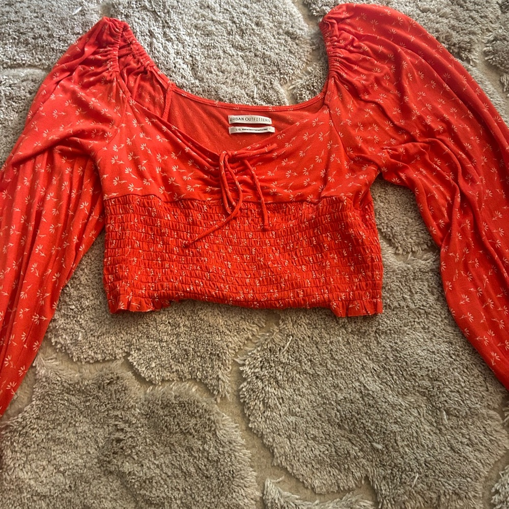 UO orange/red long sleeve shirt